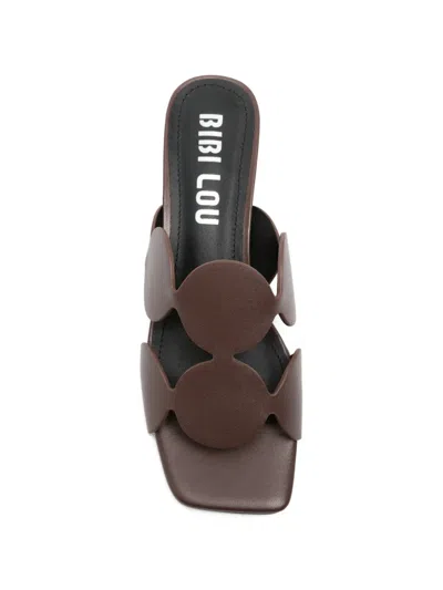 Bibi Lou Cut-out Mules In Brown