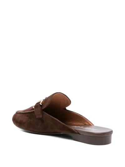 Bibi Lou Suede Mules In Brown