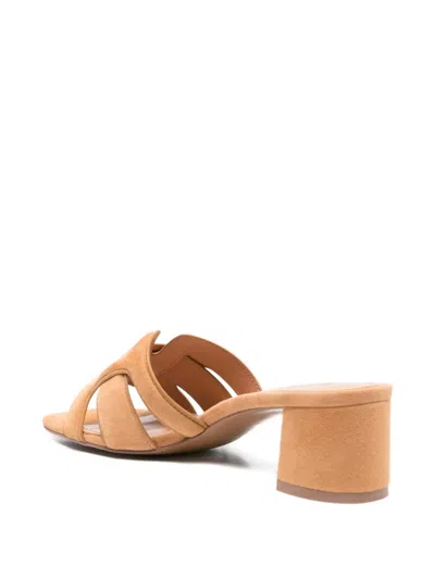 Bibi Lou Suede Mules In Brown