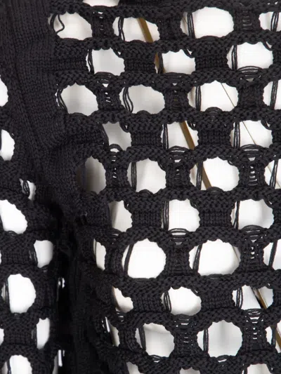 Comme Des Garçons Openwork Sweater In Black