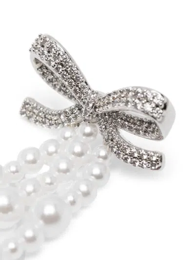 Self-portrait Bow-embellishment Earrings In Pattern