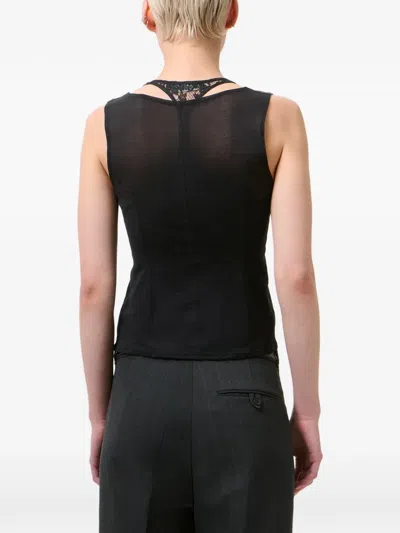 Our Legacy Swim Layered-effect Cotton-blend Tank In Black