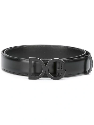 Dolce & Gabbana Dolce And Gabbana Black Dg Belt