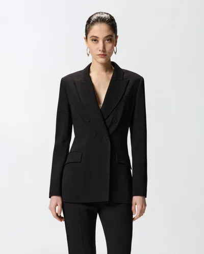 Pinko - Fitted Double-breasted Jacket - 46 In Black