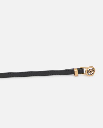Pinko Eyelet Stud Leather Belt In Brown