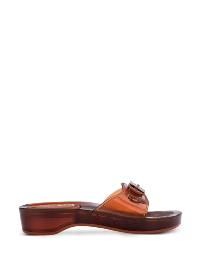Melissa X Scholl Pescura Platform Slide Sandal In Brown