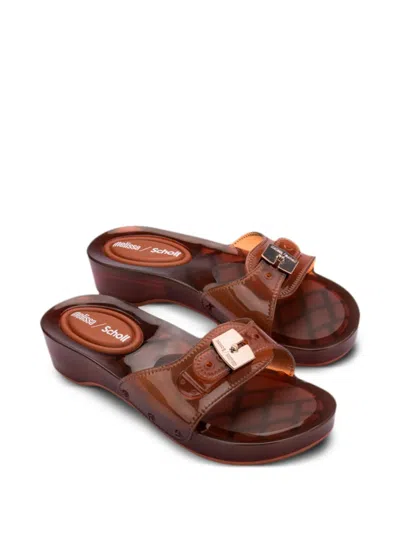 Melissa X Scholl Pescura Platform Slide Sandal In Brown