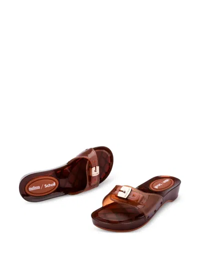 Melissa X Scholl Pescura Platform Slide Sandal In Brown