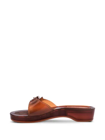 Melissa X Scholl Pescura Platform Slide Sandal In Brown