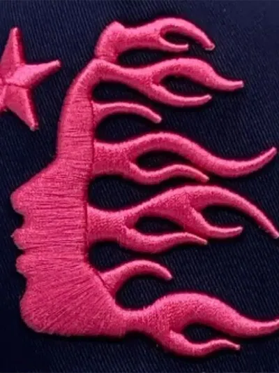 Hellstar Logo Snapback Hat In Metallic