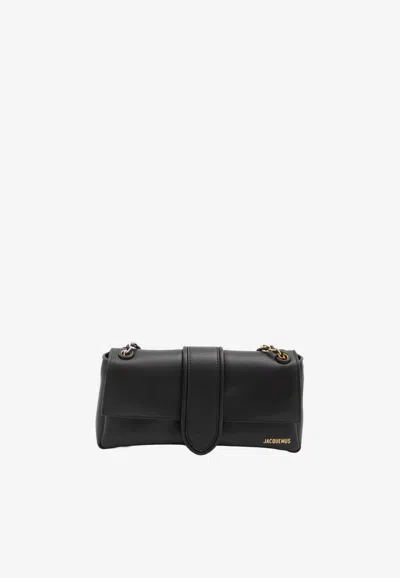 Jacquemus Le Bambino Chaine Nappa Leather Shoulder Bag In Black