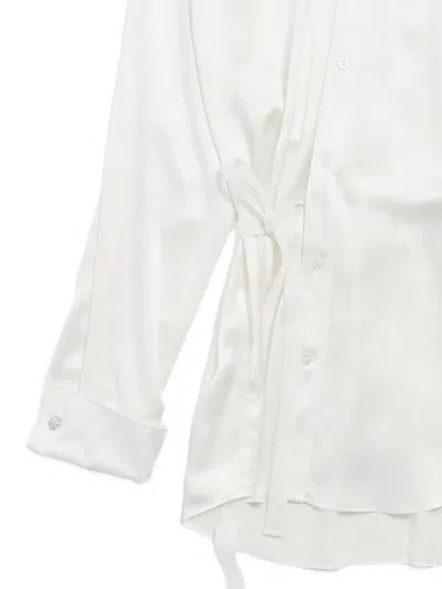 Balenciaga Hemd Mit Bindegürtel In White