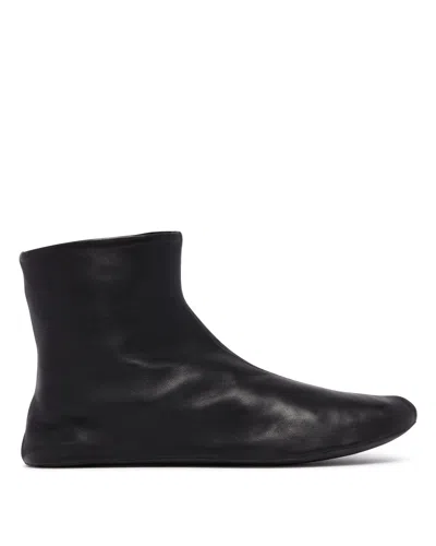 The Row Leather Ankle Boots Lined With Soft Shearling In Multi