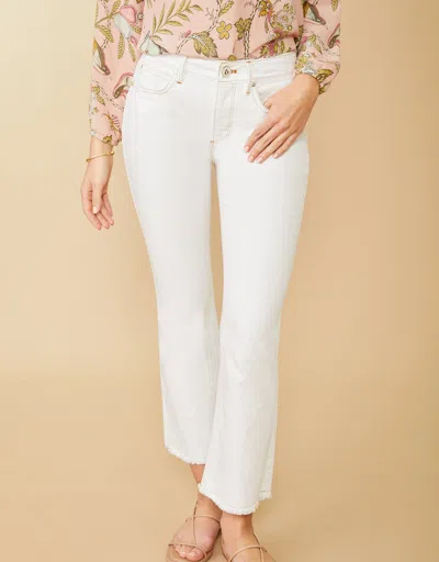 Spartina 449 Ellington Kick Flare Jean In Pearl White In Beige