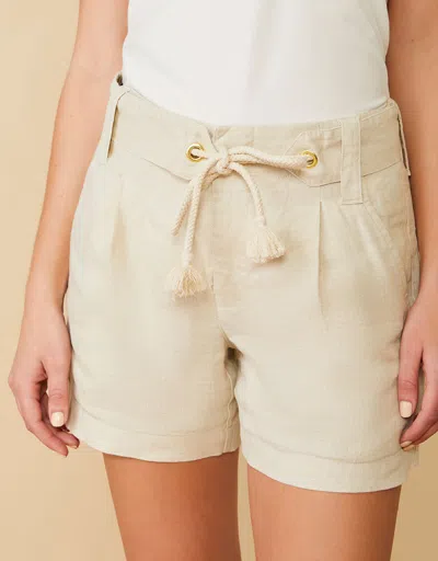 Spartina 449 Perrie Linen Short Flax In Neutral