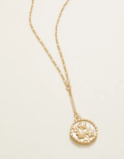 Spartina 449 Azalea Necklace 17" Mother-of-pearl In Gold