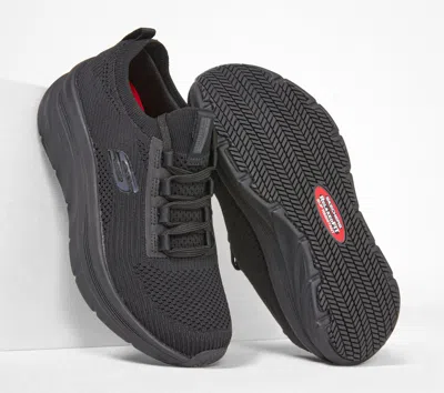Skechers Wide Width Ultra Flex 3.0 Jinie Work Sneaker In Black