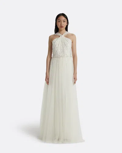 Safiyaa London Tabia Ivory Long Dress