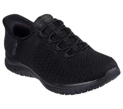 Skechers Hands Free Slip-ins Virtue Valsea Womens Bike Closed Toe Work Shoes In Black