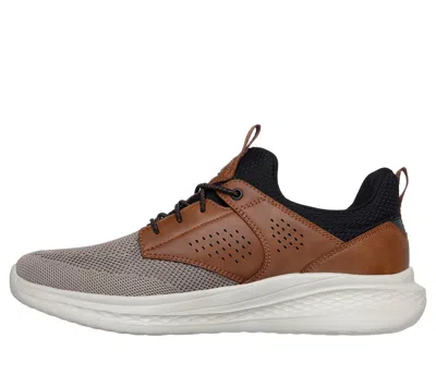Skechers Wide Width Slade Breyer Sneaker In Brown