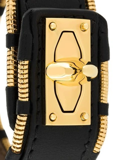 Shop Givenchy Shark Lock Bracelet In Black