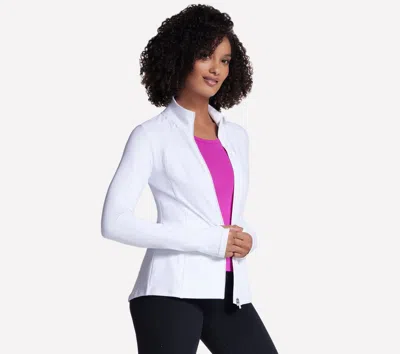 Skechers Hoodless Hoodie Go Walk Everywhere Jacket In White