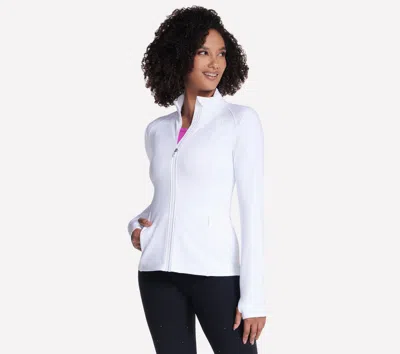 Skechers Hoodless Hoodie Go Walk Everywhere Jacket In White