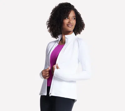 Skechers Hoodless Hoodie Go Walk Everywhere Jacket In White