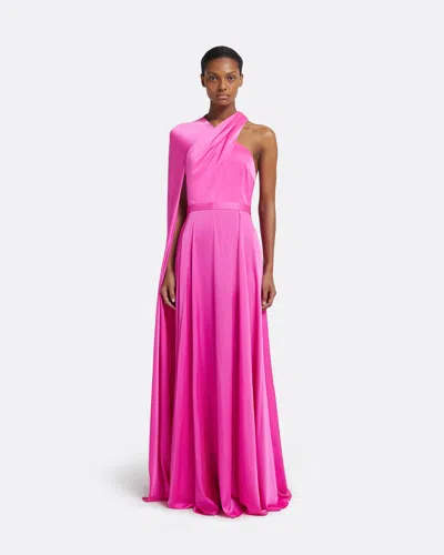 Safiyaa London Drapina Long Dress In Beverley