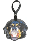 Givenchy Rottweiler Embossed Keyring In Black
