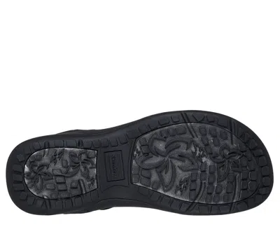 Skechers Womens Reggae Slim Summer Sparkle Strap Sandals In Black