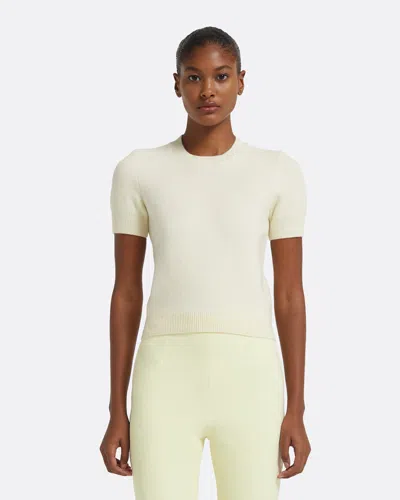 Safiyaa London Zade Knitted T-shirt In Ivory