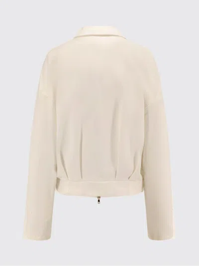 Max Mara Argenta Silk And Cotton Sweatshirt In White