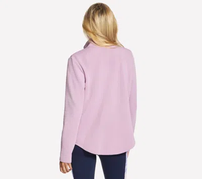 Skechers The Hoodless Hoodie Go Walk Shine Jacket In Pink