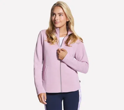 Skechers The Hoodless Hoodie Go Walk Shine Jacket In Pink