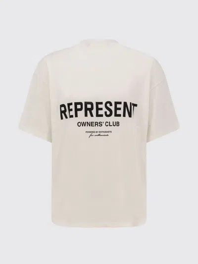 Represent White Cotton T-shirt In Neutral