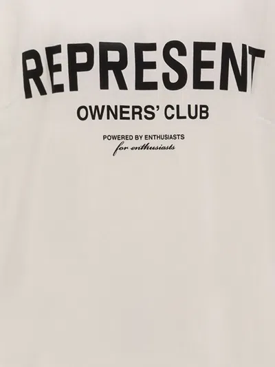 Represent White Cotton T-shirt In Neutral