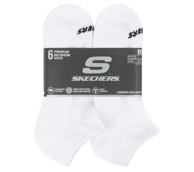 Skechers 6 Pack Core Low Cut Medium Socks In White