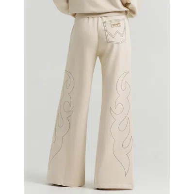 Wrangler X Lainey Wilson Western Print Wide Leg Sweatpants In Brown