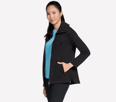 Skechers Go Snuggle Tunic Fullzip Jacket In Black