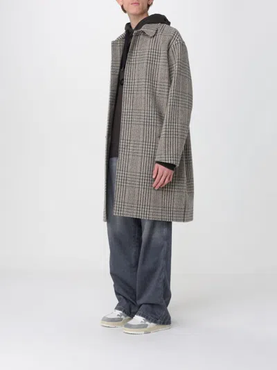 Isabel Marant Franco Checked Single-breasted Coat In Gray