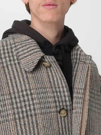 Isabel Marant Franco Checked Single-breasted Coat In Gray