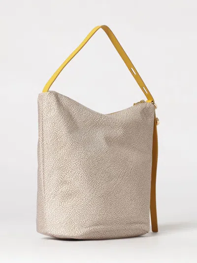 Borbonese Patterned Shoulder Bag In Neutral