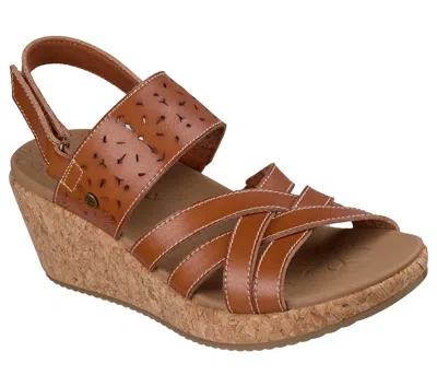Skechers Arch Fit Beverlee 2.0 Natural Era Wedge Sandal In Brown