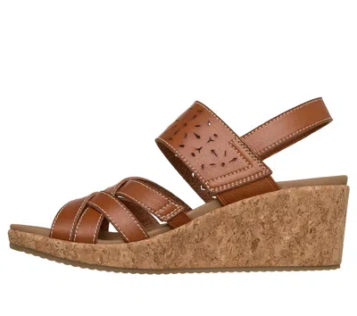 Skechers Arch Fit Beverlee 2.0 Natural Era Wedge Sandal In Brown