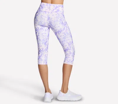Skechers Womens Gowalk Printed High Rise Capri In Blue