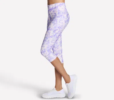 Skechers Womens Gowalk Printed High Rise Capri In Blue