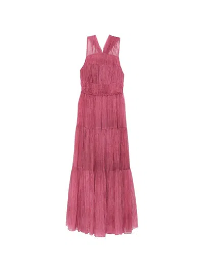 Ulla Johnson Freesia Sleeveless Silk Chiffon Gown In Pink
