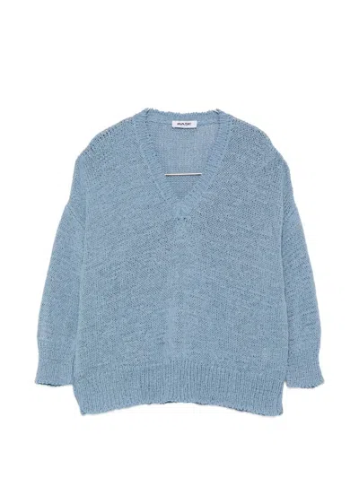 Base Cotton Blend Sweater In Blue