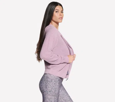 Skechers Shine Hooded Full Zip Jacket In Pink